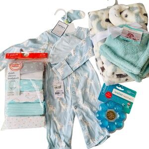 👶 Baby Boy Newborn Gift Set – 0-3M – Carter’s, Wonder Nation & More! 🎁